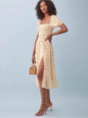 Reformation Meadow Floral Midi Dress (Size M)